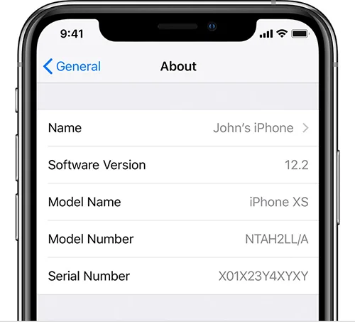 Hướng dẫn tìm số sê-ri/IMEI trên iPhone, iPad hoặc iPod touch 2