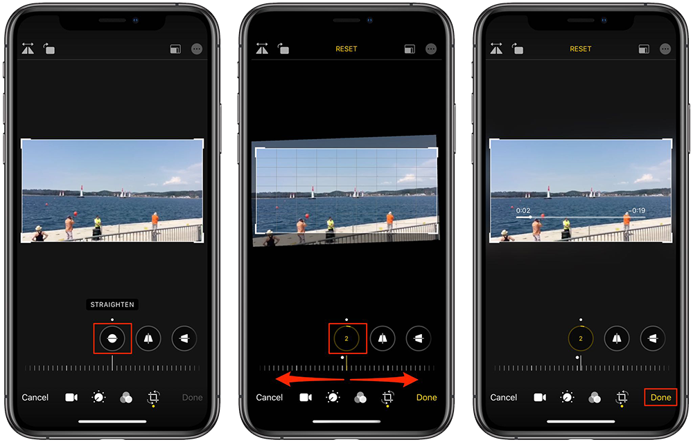 Cách xoay, nắn thẳng, cắt hoặc lật video trong ứng dụng Ảnh trên iOS 13 6