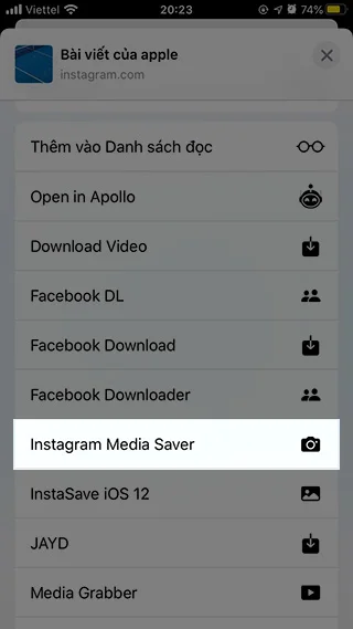[iOS 13+] Tải ảnh/video/stories từ Instagram bằng phím tắt 6