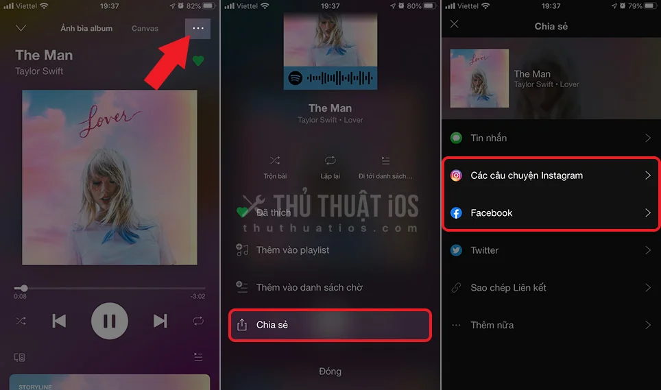 Cách chia sẻ bài hát từ Apple Music, Spotify lên stories của Instagram và Facebook 5