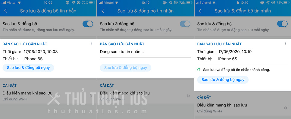 Hướng dẫn sao lưu và đồng bộ tin nhắn Zalo trên iOS 5