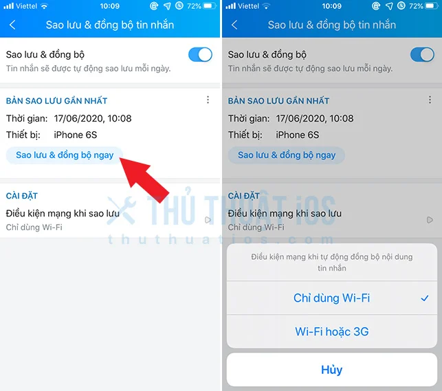 Hướng dẫn sao lưu và đồng bộ tin nhắn Zalo trên iOS 3