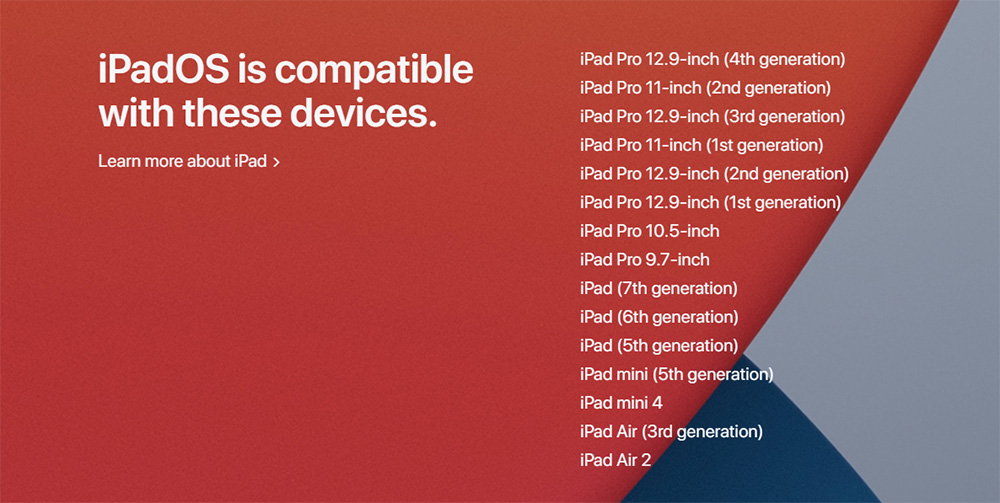 Những thiết bị tương thích với iOS 14 và iPadOS 14 2