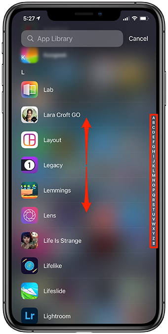Thư viện ứng dụng iOS 14: Cách xem ứng dụng theo thứ tự bảng chữ cái 2