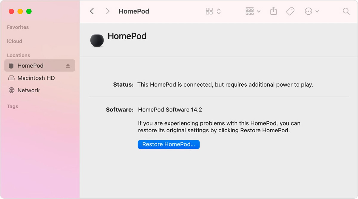Cách khôi phục cài đặt gốc cho HomePod mini 7