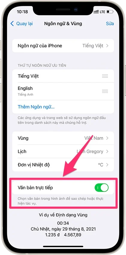 Cách bật và dùng tính năng Live Text trên iOS 15 5