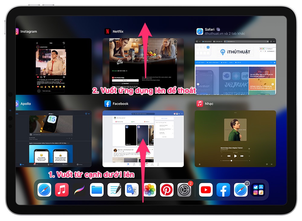 Cách thoát ứng dụng chạy nền trên iPhone và iPad 4