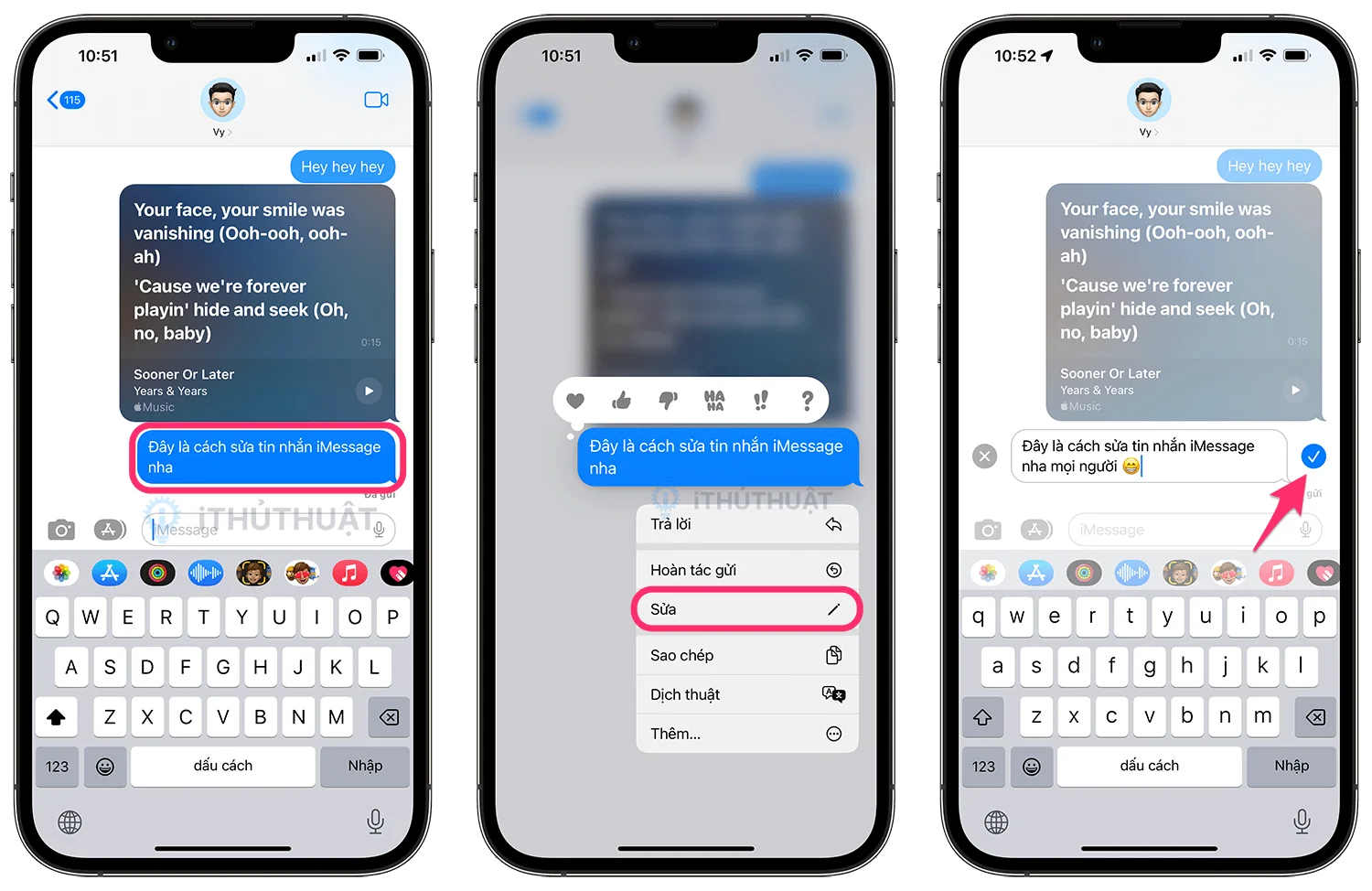 iOS 16: Cách sửa tin nhắn iMessage đã gửi 3