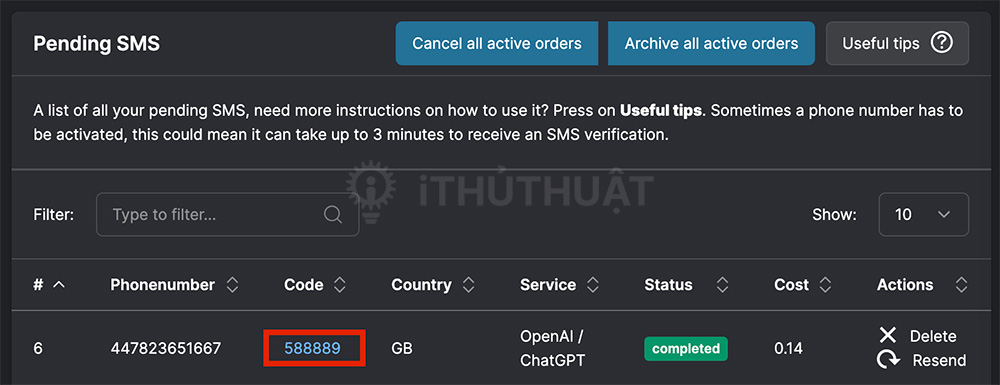 Tạo tài khoản ChatGPT tại Việt Nam bằng dịch vụ SMSPool 6