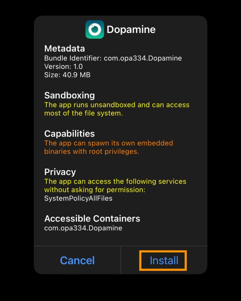 Cách jailbreak iOS 15.0 - 15.4.1 bằng Dopamine (thiết bị A12 - A15) 11